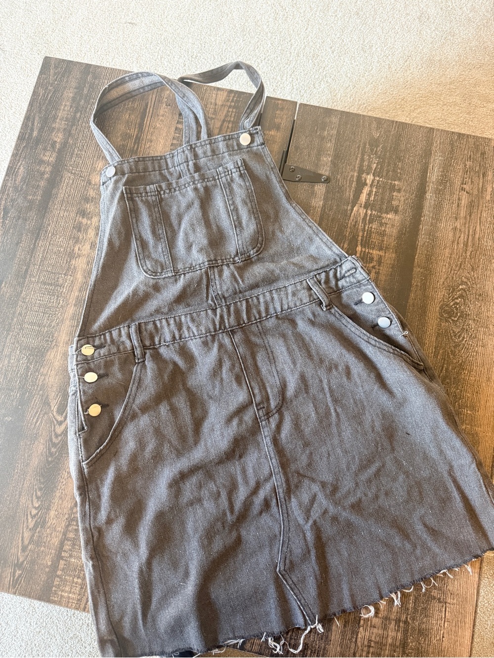 Women’s Black Denim Overall Dress size medium